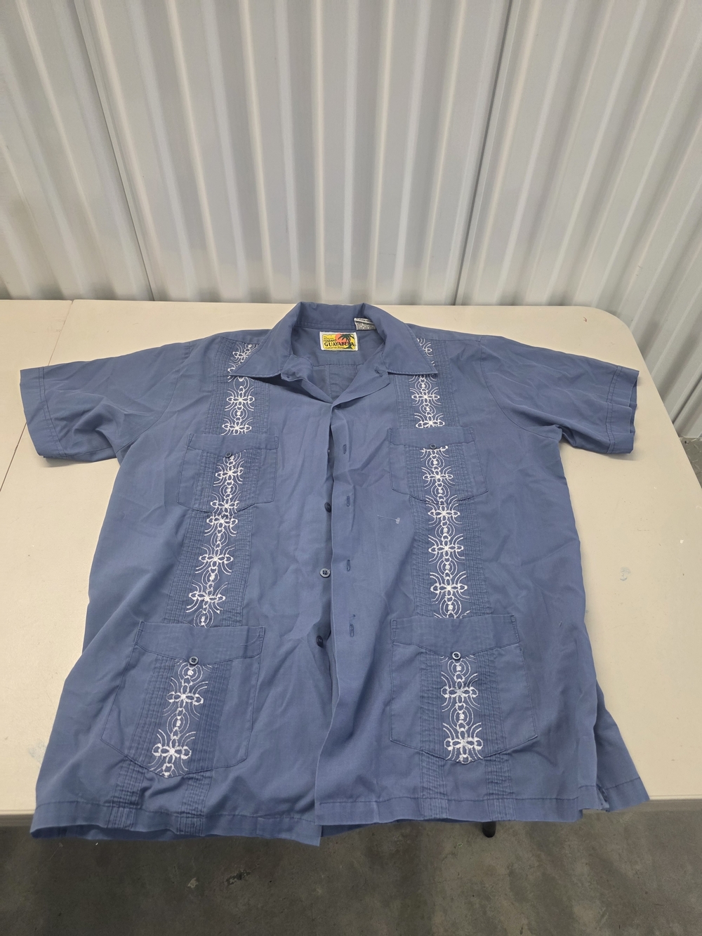 Haband Guayabera Button Down Shirt Men's Size Men's Size Large